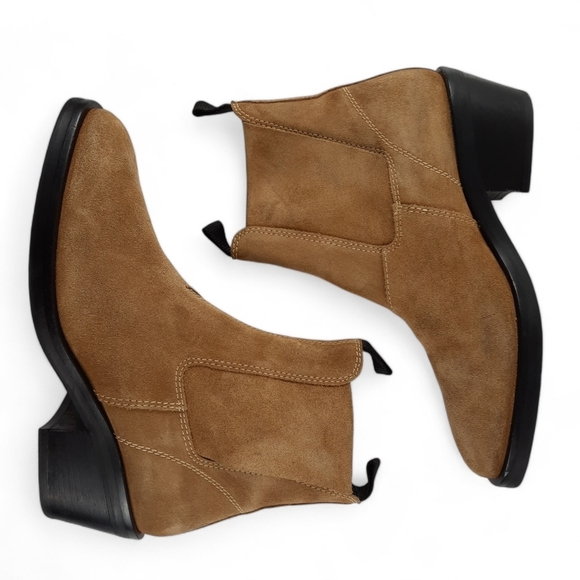 ACNE STUDIOS Italy Camel Suede Chelsea Ankle Boot Bootie Brown Western 39 9 - Picture 7 of 15